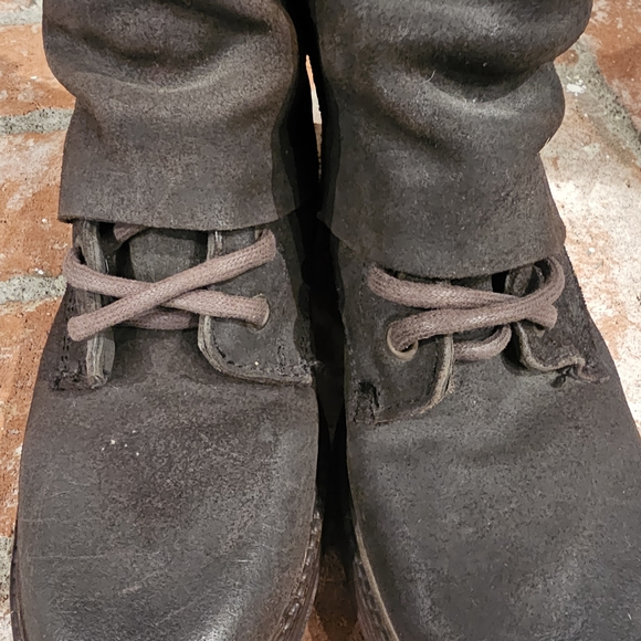 Brown Distressed Leather Ankle Boots Boho Biker By Zigi Girl Size 6.5 - Picture 8 of 16